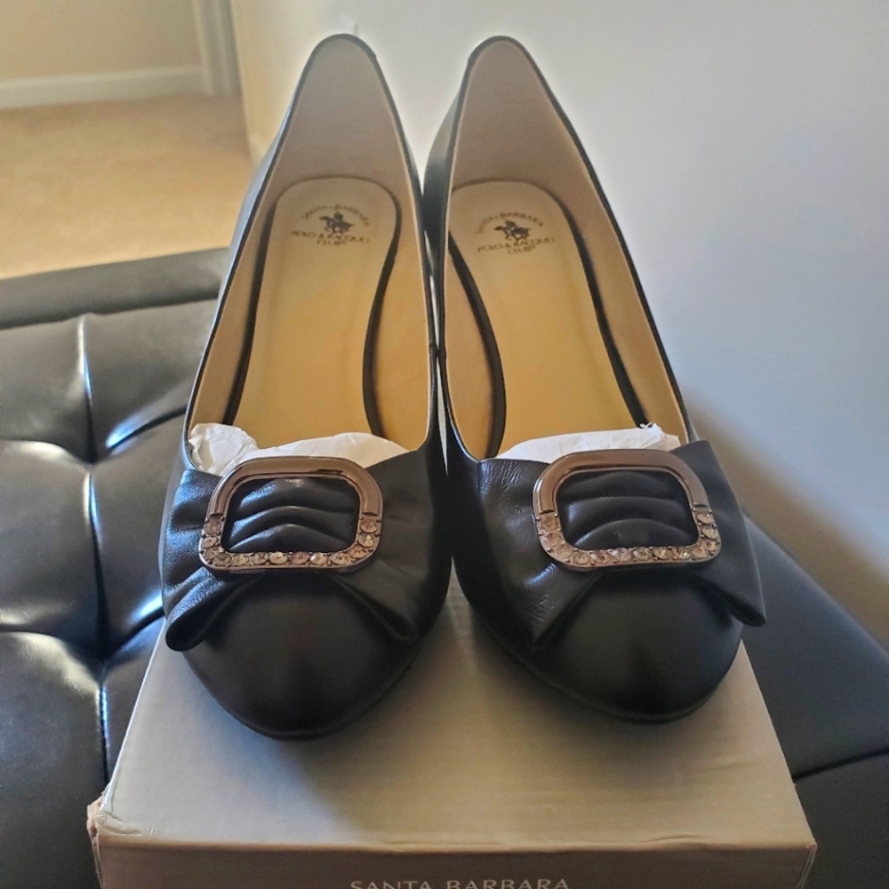 Ralph Lauren Polo kitten heels (size 39)